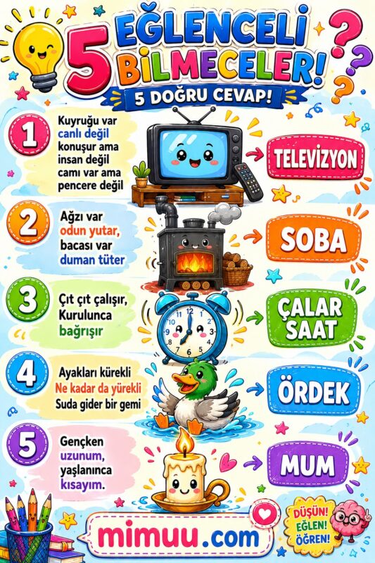 Çocuklar İçin Bilmeceler 6