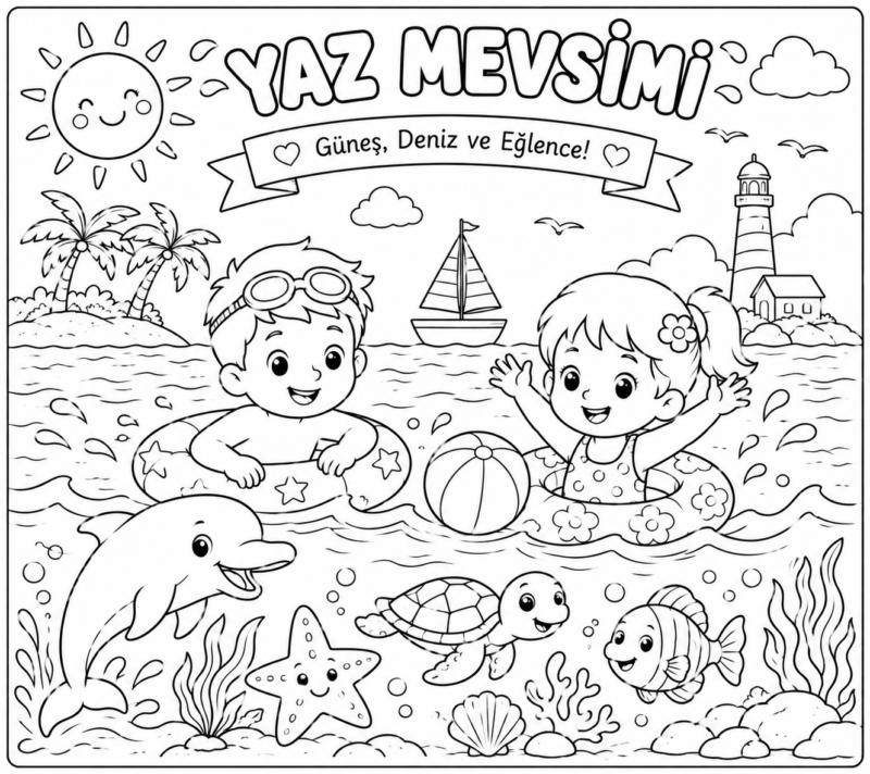 Yaz Mevsimi Boyama Sayfaları 15