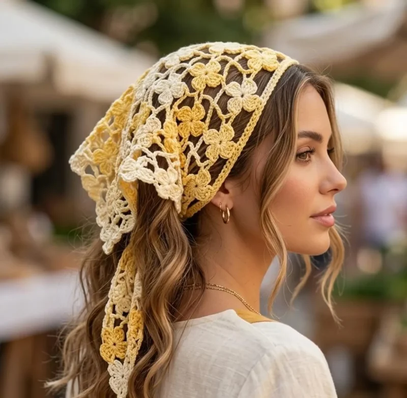 Yazlık Örgü Bandana Modelleri 24