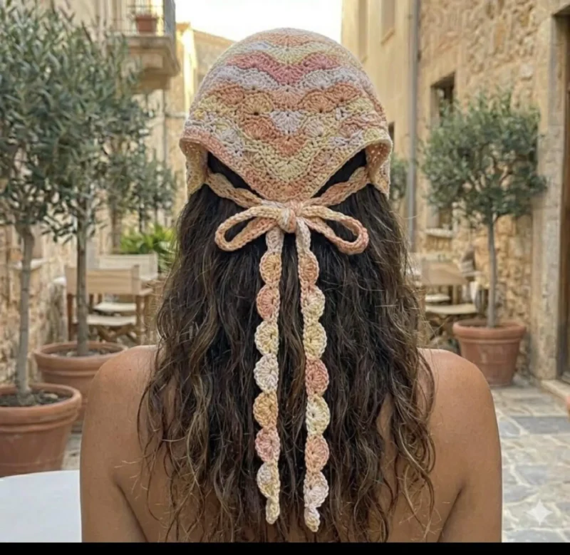 Yazlık Örgü Bandana Modelleri 46