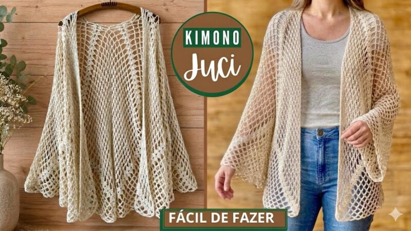Altıgen Motiften Kimono Hırka Yapılışı