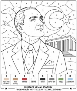 Atatürk Etkinlikleri ve Boyama Sayfaları - Resim 10