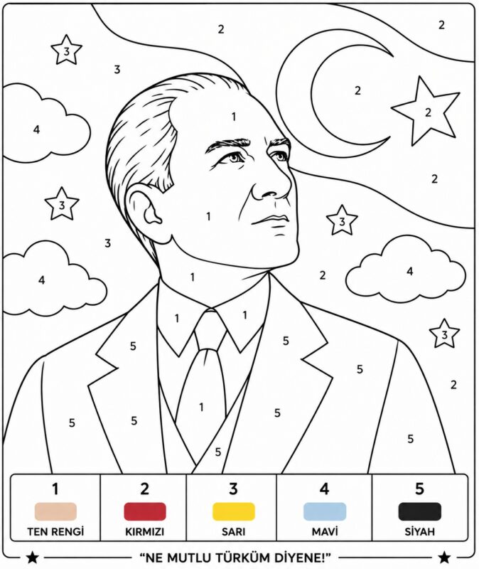 Atatürk Etkinlikleri ve Boyama Sayfaları 12