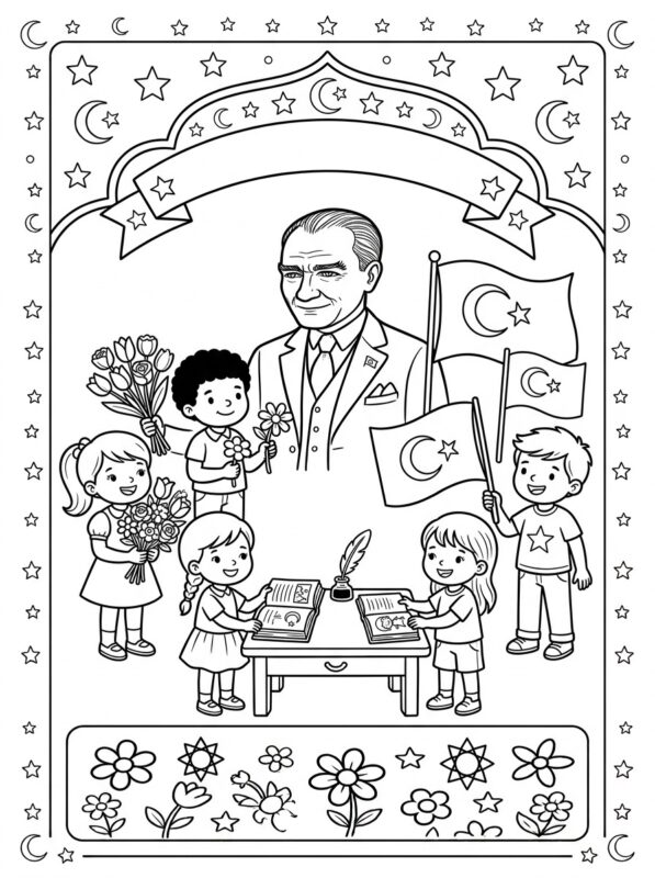 Atatürk Etkinlikleri ve Boyama Sayfaları 15