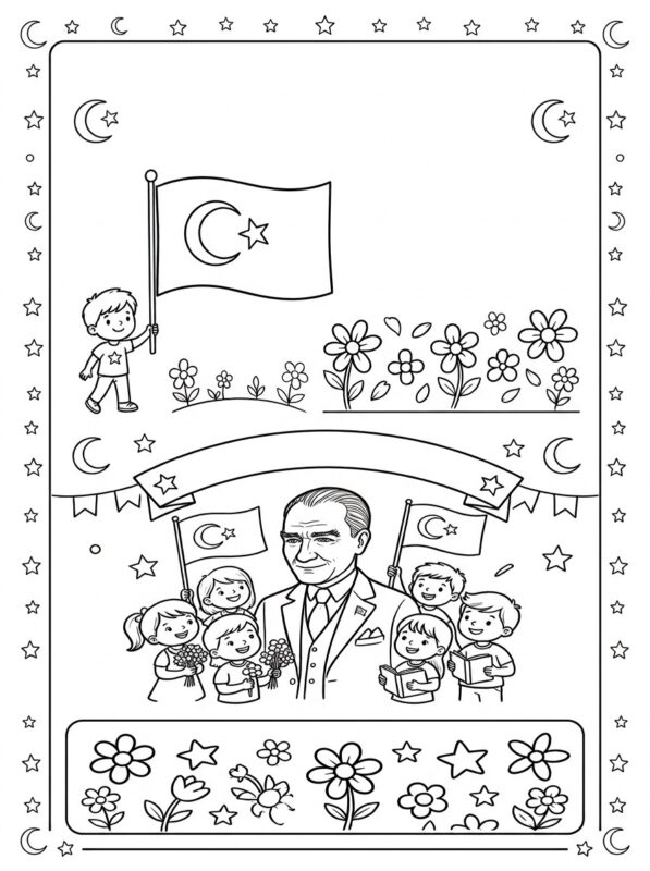 Atatürk Etkinlikleri ve Boyama Sayfaları 16