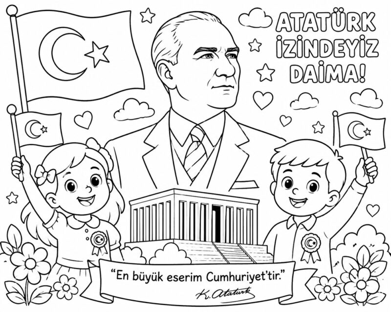 Atatürk Etkinlikleri ve Boyama Sayfaları 1