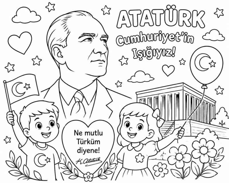 Atatürk Etkinlikleri ve Boyama Sayfaları 2