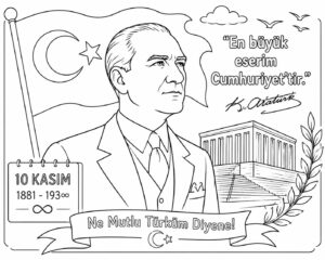 Atatürk Etkinlikleri ve Boyama Sayfaları - Resim 4