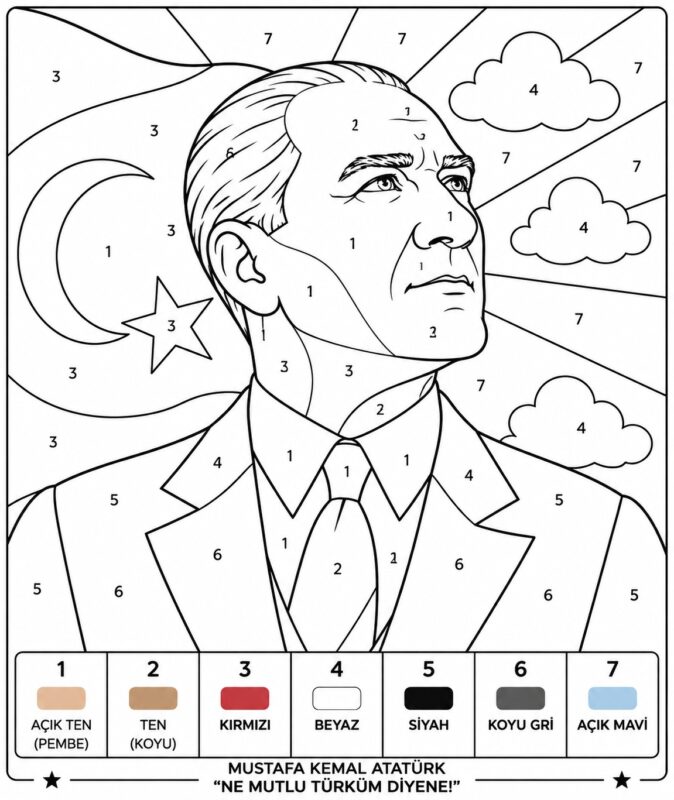 Atatürk Etkinlikleri ve Boyama Sayfaları 7