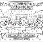 29 Ekim Cumhuriyet Bayramı Boyama Sayfaları