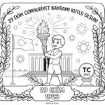 29 Ekim Cumhuriyet Bayramı Boyama Sayfaları 22