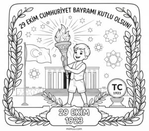 29 Ekim Cumhuriyet Bayramı Boyama Sayfaları - Resim 4