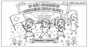 29 Ekim Cumhuriyet Bayramı Boyama Sayfaları - Resim 2