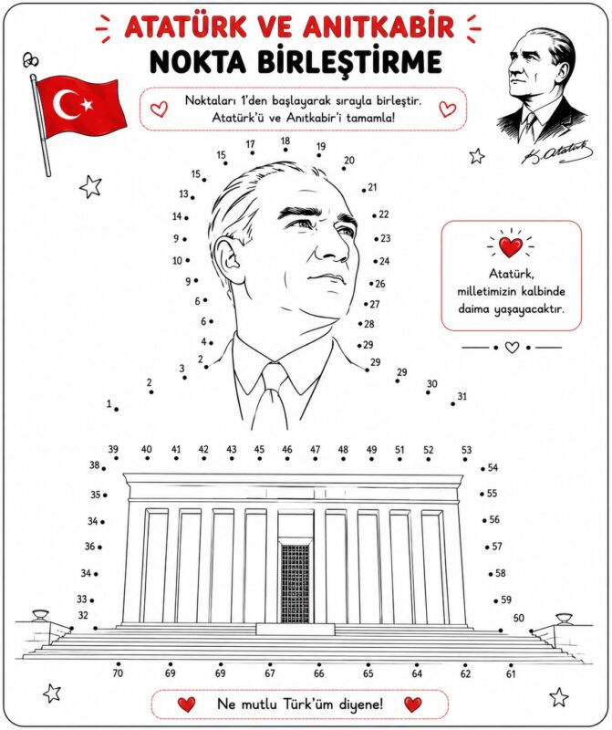 Atatürk Etkinlikleri ve Boyama Sayfaları 18