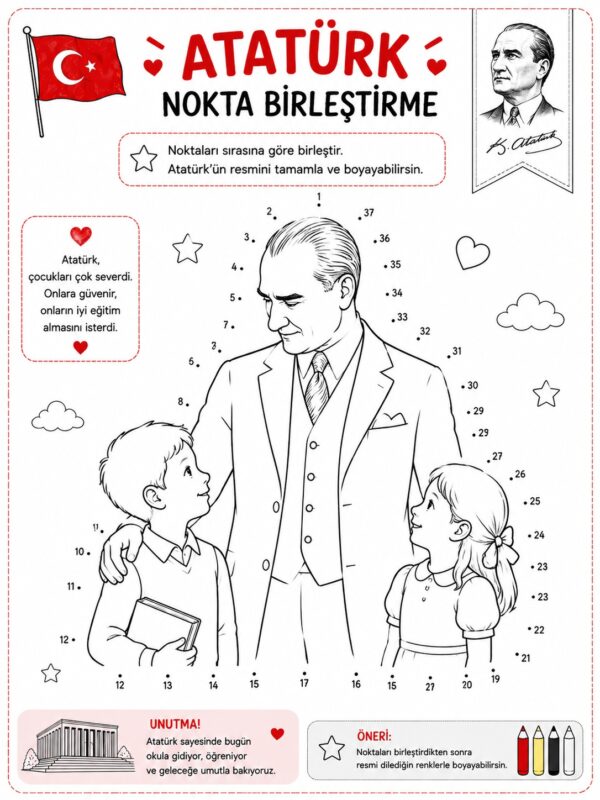 Atatürk Etkinlikleri ve Boyama Sayfaları 19
