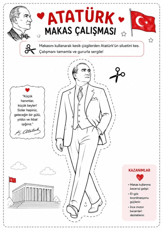 Atatürk Etkinlikleri ve Boyama Sayfaları 22