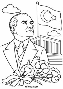 10 Kasım Boyama Sayfaları - Resim 1
