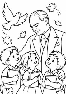 10 Kasım Boyama Sayfaları - Resim 5