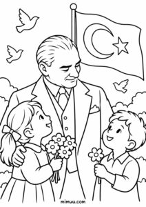 10 Kasım Boyama Sayfaları - Resim 4
