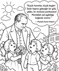 10 Kasım Boyama Sayfaları - Resim 13