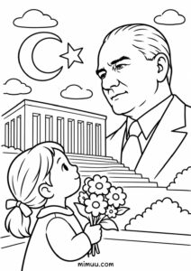 10 Kasım Boyama Sayfaları - Resim 6