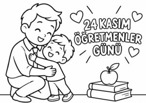 Öğretmenler Günü Boyama Sayfaları - Resim 3