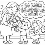 Öğretmenler Günü Boyama Sayfaları 3