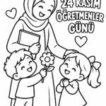Öğretmenler Günü Boyama Sayfaları 1
