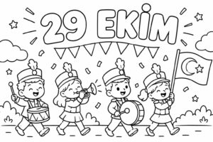 29 Ekim Cumhuriyet Bayramı Boyama Sayfaları - Resim 7