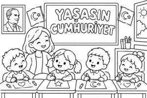 29 Ekim Cumhuriyet Bayramı Boyama Sayfaları - Resim 8