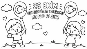 29 Ekim Cumhuriyet Bayramı Boyama Sayfaları - Resim 11