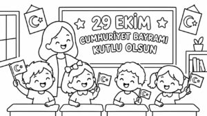 29 Ekim Cumhuriyet Bayramı Boyama Sayfaları 35