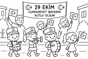 29 Ekim Cumhuriyet Bayramı Boyama Sayfaları 36