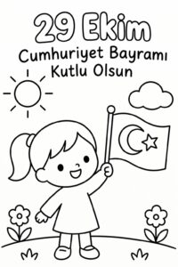 29 Ekim Cumhuriyet Bayramı Boyama Sayfaları 41