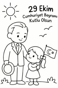 29 Ekim Cumhuriyet Bayramı Boyama Sayfaları 43