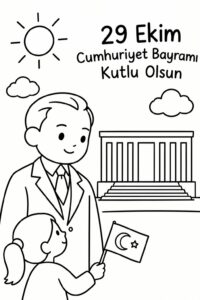 29 Ekim Cumhuriyet Bayramı Boyama Sayfaları 44