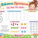 5 Rakamı Çalışma Sayfaları Etkinlikleri 9