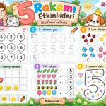 5 Rakamı Çalışma Sayfaları Etkinlikleri 10
