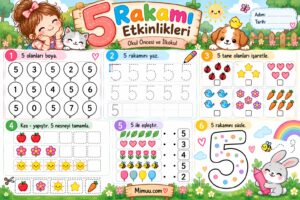 5 Rakamı Çalışma Sayfaları Etkinlikleri - Resim 11