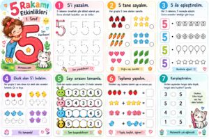 5 Rakamı Çalışma Sayfaları Etkinlikleri - Resim 16