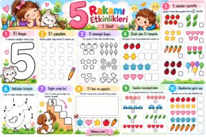 5 Rakamı Çalışma Sayfaları Etkinlikleri - Resim 17