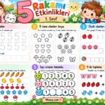 5 Rakamı Çalışma Sayfaları Etkinlikleri 17