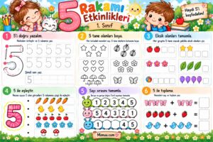 5 Rakamı Çalışma Sayfaları Etkinlikleri - Resim 18