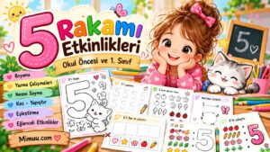 5 Rakamı Çalışma Sayfaları Etkinlikleri 18