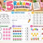 5 Rakamı Çalışma Sayfaları Etkinlikleri 2