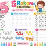 5 Rakamı Çalışma Sayfaları Etkinlikleri 3