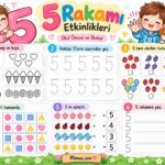 5 Rakamı Çalışma Sayfaları Etkinlikleri 5