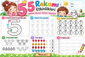 5 Rakamı Çalışma Sayfaları Etkinlikleri - Resim 7
