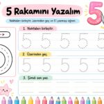 5 Rakamı Çalışma Sayfaları Etkinlikleri 8