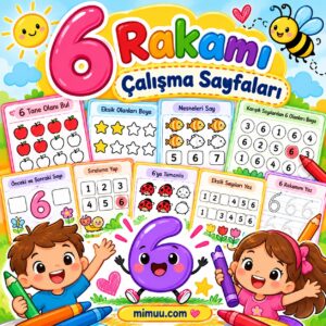 6 Rakamı Etkinlikleri ve Çalışma Sayfaları 32
